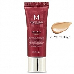 ББ крем с максимальной кроющей способностью MISSHA M Perfect Cover BB Cream(№25) 20 мл
