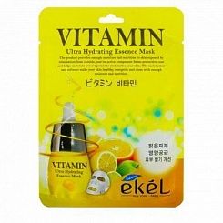 Тканевая маска для лица с витаминами EKEL  Vitamin Ultra Hydrating Essence Mask
