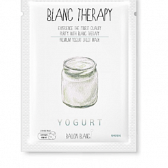 Питательная маска для повышения эластичности с йогуртом Blanc Therapy Premium Yogurt Sheet Mask