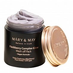 Антиоксидантная глиняная маска с ежевикой Mary&May Blackberry Complex Glow Wash Off Pack 125 мл