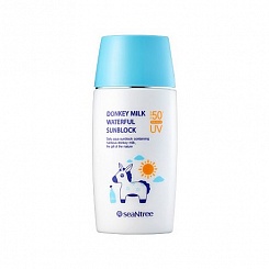  Солнцезащитный крем с ослиным молоком  Seantree Donkey Milk Waterfull Sun Cream SPF 50+ PA+++