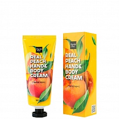 Крем с экстрактом персика для ухода за кожей рук и тела FarmStay  Real Peach Hand& body cream 100 мл