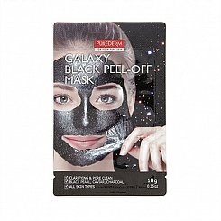 Очищающая поры маска-пилинг Purederm Galaxy Black Peel-off Mask