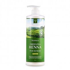 Шампунь для волос с зеленым чаем и хной Deoproce Greentea Henna Pure Refresh Shampoo 1000 мл