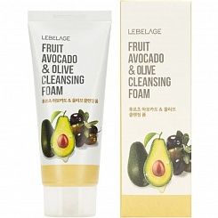 Пенка для умывания с экстрактом авокадо и оливы Lebelage Fruit Avocado & Olive Cleansing Foam 100 мл