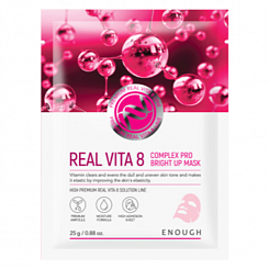 Маска с витаминами для сияния кожи Enough Real Vita 8 Complex Pro Bright Up Mask Pack, 25мл