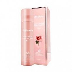 Солнцезащитный спрей для лица с розой JMSolution Glow Luminous Flower Sun Spray Rose SPF50+180 мл