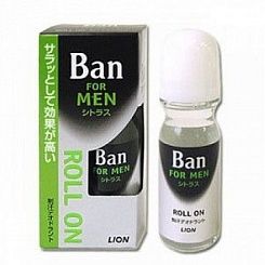 Мужской роликовый дезодорант-антиперспирант, с ароматом цитруса LION "BAN FOR MEN" Roll On, 30мл