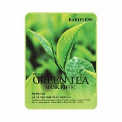 Тканевая маска с зеленым чаем Green Tea Mask Sheet Baroness 21 гр