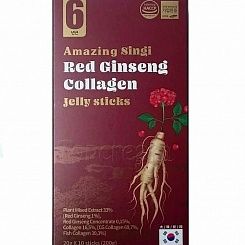 Стики-желе с корейским красным женьшенем и морским коллагеном SINGI Red Ginseng Collagen