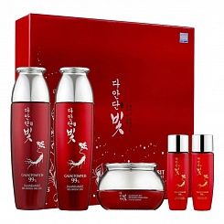 Омолаживающий набор для лица с экстрактом красного женьшеня Jigott Daandan Bit Premium Red Ginseng