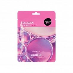 Маска тканевая для лица с гидролизованным морским коллагеном CONSLY Collagen 25мл