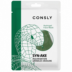 Интенсивно омолаживающая гидрогелевая маска  с пептидом змеи Consly Syn-Ake Hydrogel Face Mask 20мл