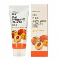 Пенка для умывания с экстрактом персика и манго  Lebelage Fruit Peach & Apple Mango Cleansing Foam