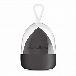 Многофункциональный спонж для макияжа с плоским краем черный Solomeya Flat End Blending Sponge Black