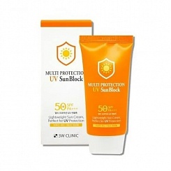 Солнцезащитный крем SPF 50 3W CLINIC Multi Protection UV Sun Block