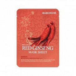 Маска с экстрактом корня женьшеня Baroness Puorella Red Ginseng Natural Mask Sheet