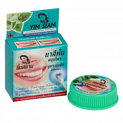 Тайская отбеливающая зубная паста с мятой Yim Siam 25 г