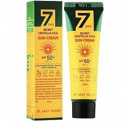 Солнцезащитный крем с экстрактом центеллы May Island 7 Days Secret Centella Cica Sun Cream, 30мл