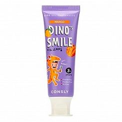 Детская зубная паста со вкусом манго 3+ CONSLY Dino\'s Smile Kids Gel Toothpaste Mango