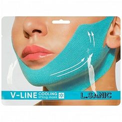 Маска-бандаж для коррекции овала лица с охлаждающим эффектом L’Sanic V-Line Cooling Lifting Face