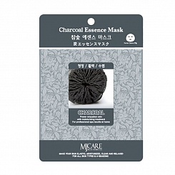 Тканевая маска для лица (уголь) Mijin Care Charcoal Essence Mask 23 г