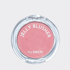 Мягкие румяна с сияющим финишем в нежном розовом оттенке The Saem Jelly Blusher PK01 Sweet Petal