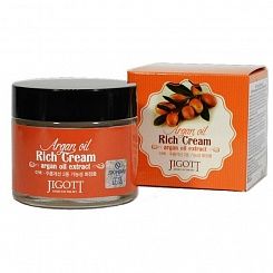 Питательный крем для лица с аргановым маслом JIGOTT Argan Oil Rich Cream, 70 мл