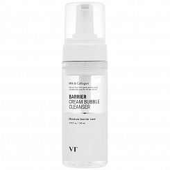 Мягкая очищающая пенка с молочными протеинами VT Cosmetics Barrier Cream Bubble Cleanser 140 мл