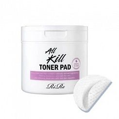Тонизирующие тонер-пэды RiRe All Kill Toner Pad For Exfoliating (70 pads)
