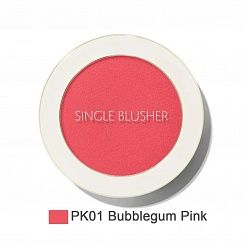 Компактные минеральные румянаThe Saem Saemmul Single Blusher PK01 Bubblegum Pink