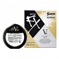 Японские витаминизированные капли для глаз Sante FX V Plus