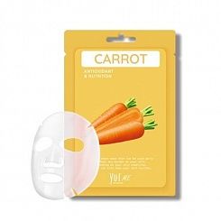 Питательная антиоксидантная тканевая маска для лица с экстрактом моркови YU.R Carrot Sheet Mask, 25