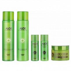 Набор для лица уходовый с алоэ Giinsu Aloe Moisture Skin Care 3 Set (150 мл*2 шт/50 мл/30 мл*2 шт)