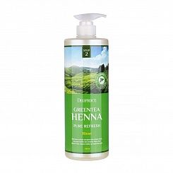 Бальзам для волос с зеленым чаем и хной Deoproce Greentea Henna Pure Refresh 1000 мл