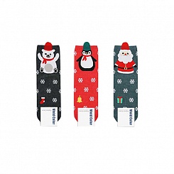 Хлопковые корейские  носки "Рождественские цвета"  Color Socks Christmas Color