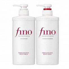 Набор шампунь и кондиционер для сухих и поврежденных волос Fino Premium Touch (550 мл + 550 мл)