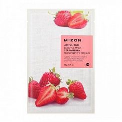 Тканевая маска для лица с экстрактом клубники MIZON  Joyful Time Essence Mask Strawberry
