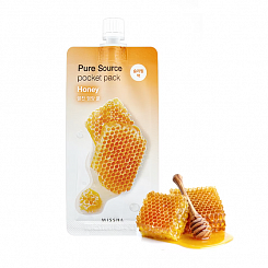 Ночная несмываемая маска для лица с экстрактом мёда Missha Pure Source Pocket Pack - Honey