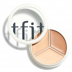 Палетка консилеров для лица три оттенка  TFIT Cover Up Pro Concealer 01