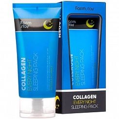 Ночная маска для лица с гидролизованным коллагеном  Farm Stay Collagen Every Night Sleeping Pack