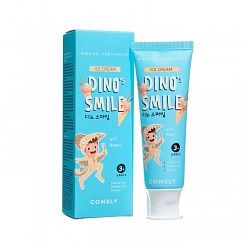 Детская гелевая зубная паста Consly DINO\'s SMILE c ксилитом и вкусом пломбира (60 гр)