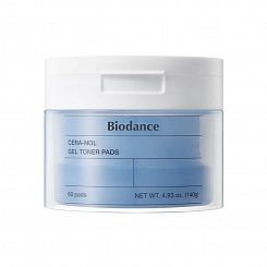 Увлажняющие гелевые тонер-пэды для восстановления барьера Biodance Cera-Nol Gel Toner Pads 60 шт