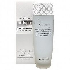 Восстанавливающий тонер для лица с коллагеном 3W CLINIC  Collagen White Clear Softener 150 мл