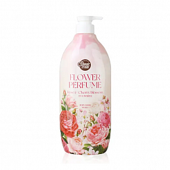 Парфюмированный гель для душа  "роза"  Aekyung Shower Mate Flower Perfume Pink Flower  900 мл