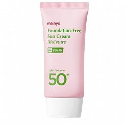 Увлажняющий солнцезащитный крем с тоном Manyo Foundation-Free Sun Cream Moisture SPF 50+ PA++++