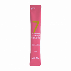 Парфюмированный гель для душа с нежным ароматом ириса Masil 7 Ceramide  Shower Gel Sweet Love 7,0 мл