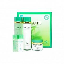 Набор для лица с экстрактом зеленого чая Jigott Well-Being Greentea Skin Care 3