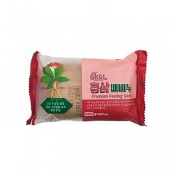 Отшелушивающее мыло для лица и тела с экстрактом женьшеня Ekel Premium Pelling Soap Red Ginseng 120г