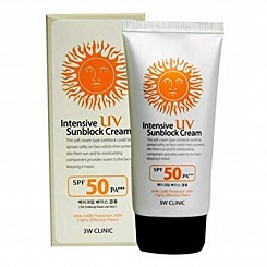 Солнцезащитный крем 3W Clinic Intensive UV Sun Block Cream SPF 50 PA 